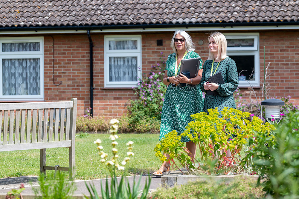 at the kitchen table