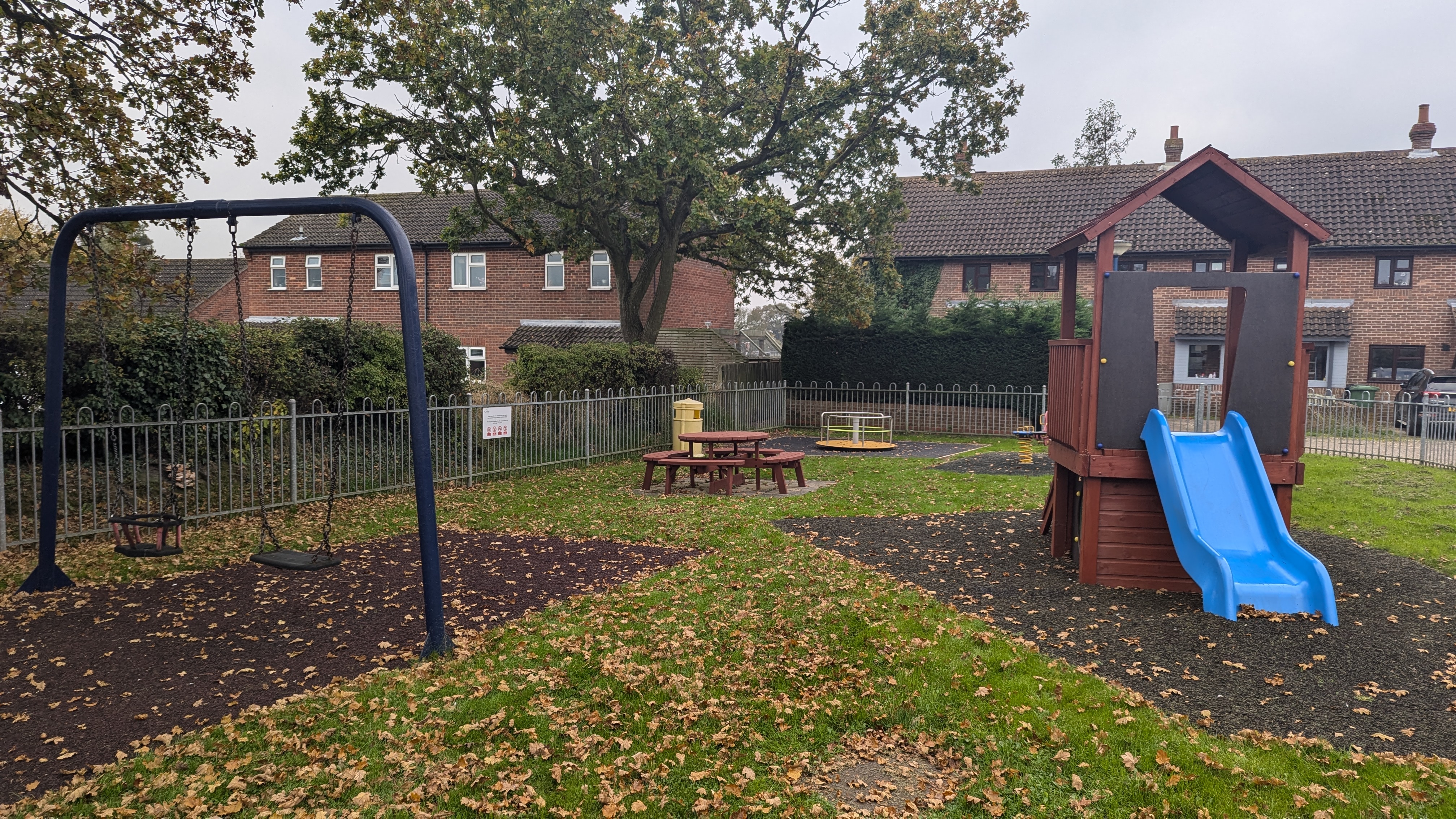 The playground at Tinkers Close in Aldborough, Norfolk