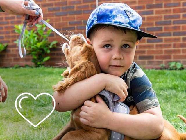 boy with dog