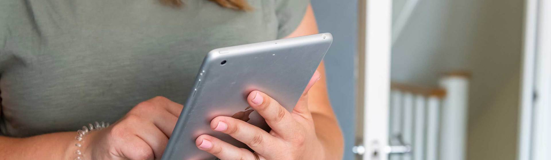 Person using a tablet